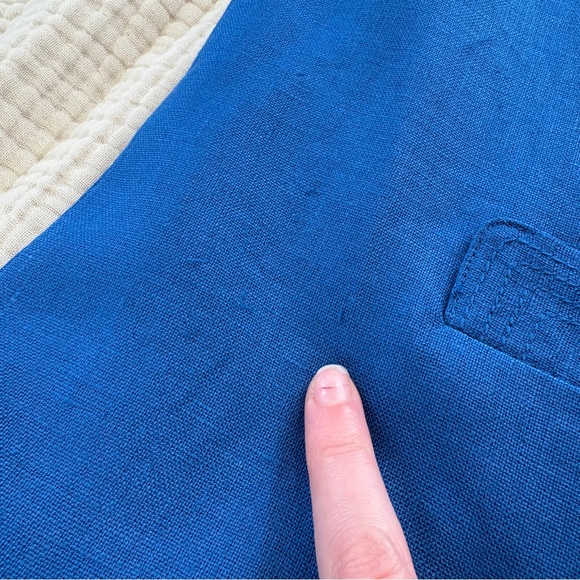 Talbots Blazer Women’s Size 22W Blue 100% Linen Career - Picture 4 of 9